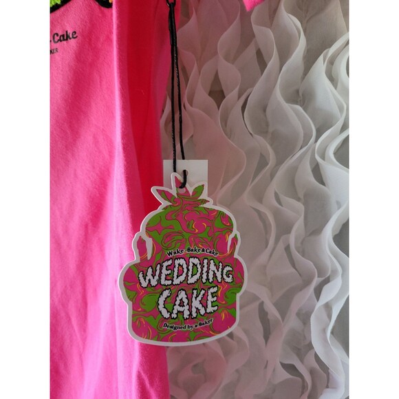 Wedding Cake Men's Wake Bake Cake T-Shirt Black S - Picture 4 of 7